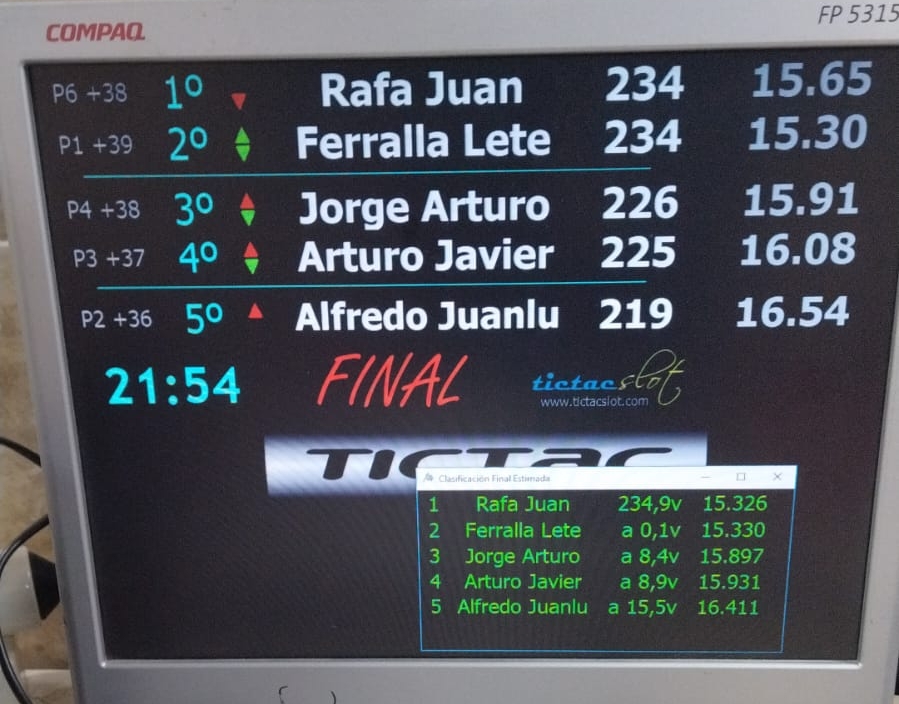 Resultado Pachanga 1/24 dia 2 de Marzo